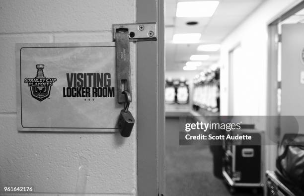 The Tampa Bay Lightning before the game against the Washington Capitals during Game Six of the Eastern Conference Final during the 2018 NHL Stanley...