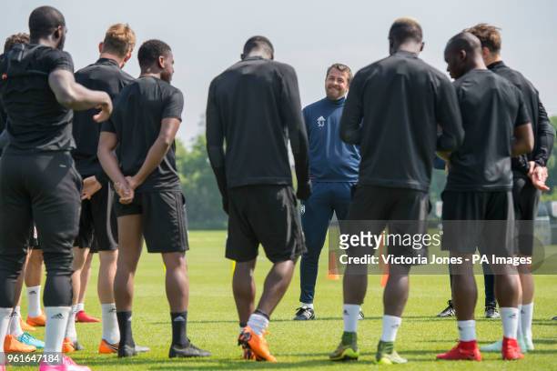 Fulham manager Slavisa Jokanovic during the training session at Motspur Park, London.