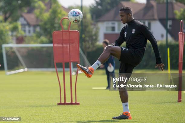 Fulham's Ryan Sessegnon during the training session at Motspur Park, London.