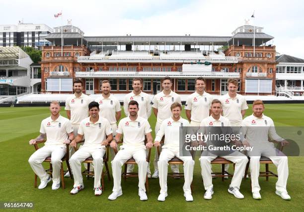 The England cricket team at Lord's Cricket Ground on May 23, 2018 in London, England.