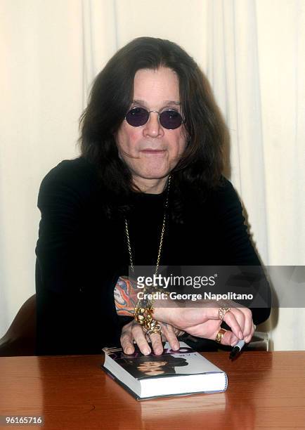 Ozzy Osbourne promotes "I Am Ozzy" at Barnes & Noble 5th Avenue on January 25, 2010 in New York City.