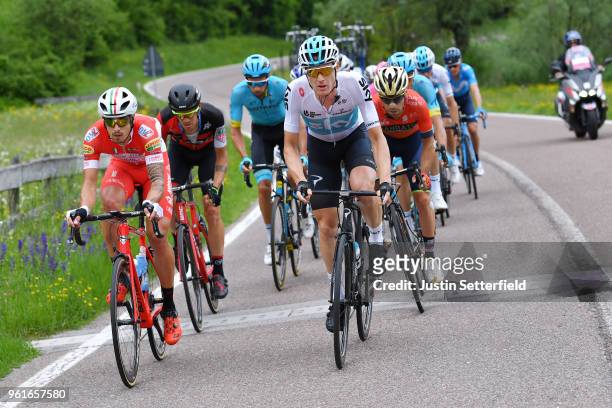 Francesco Gavazzi of Italy and Team Androni Giocattoli-Sidermec / Vasil Kiryienka of Belarus and Team Sky / during the 101st Tour of Italy 2018,...
