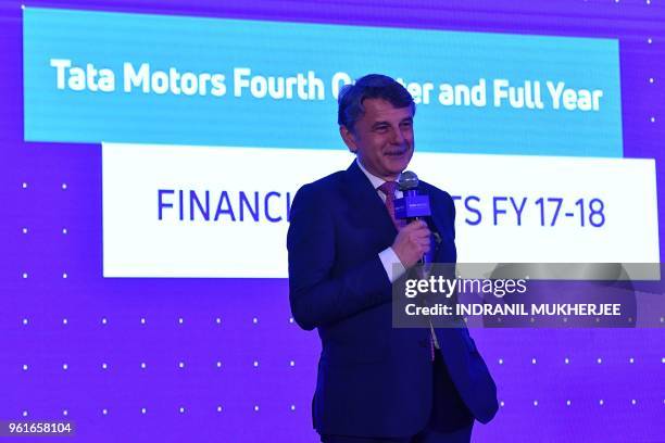 Chief executive officer of Jaguar Land Rover, Dr. Ralf Speth, speaks at a press conference to announce the fourth quarter and full year financial...