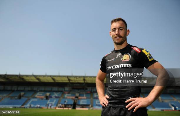 Nic White of Exeter Chiefs poses for a photo during an Exeter Chiefs Media Session at Sandy Park on May 23, 2018 in Exeter, England.