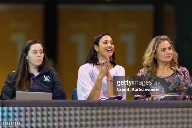 Head Coach Kiri Wills of the Northern Stars reacts during the round three ANZ Premiership match between the Mainland Tactix and the Northern Stars at...