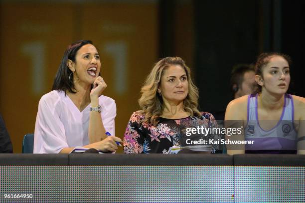 Head Coach Kiri Wills of the Northern Stars reacts during the round three ANZ Premiership match between the Mainland Tactix and the Northern Stars at...