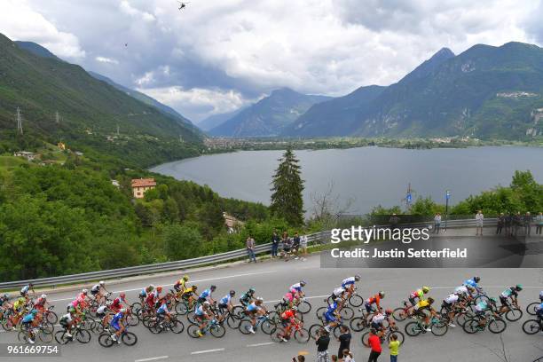 Lago d'Idro / Peloton / Landscape / Public / Fans / during the 101st Tour of Italy 2018, Stage 17 a 155km stage from Riva Del Garda to Iseo -...