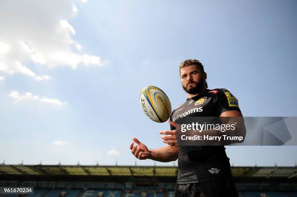 Don Armand of Exeter Chiefs poses for a photo during an Exeter Chiefs Media Session at Sandy Park on May 23, 2018 in Exeter, England.