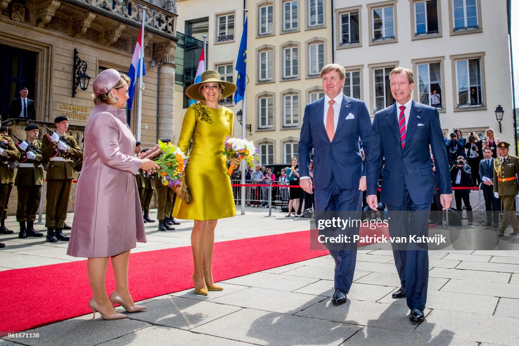 King And Queen Of The Netherlands Visit Luxembourg : Day One