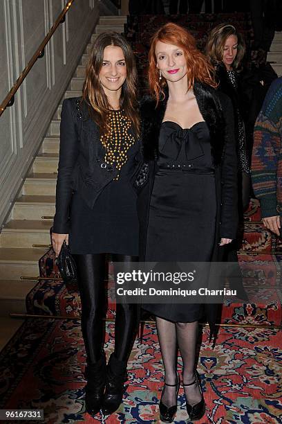 Joanna Preiss and Audrey Marnay attend Etam Spring/Summer 2010 Collection Launch by Natalia Vodianova at Hotel Ritz on January 25, 2010 in Paris,...