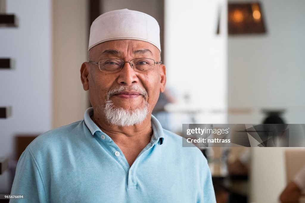 Portrait of a senior malaysian man