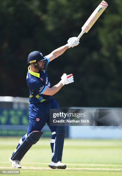 Ryan Pringle of Durham batting during the Royal London One-Day Cup match between Derbyshire and Durham at The 3aaa County Ground on May 23, 2018 in...