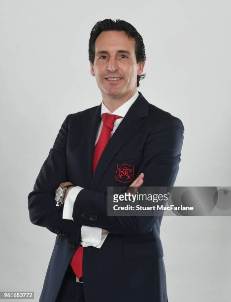 Arsenal Unveil New Head Coach Unai Emery at Emirates Stadium on May 23, 2018 in London, England.