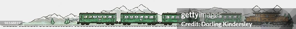 Illustration of electric multiple unit train