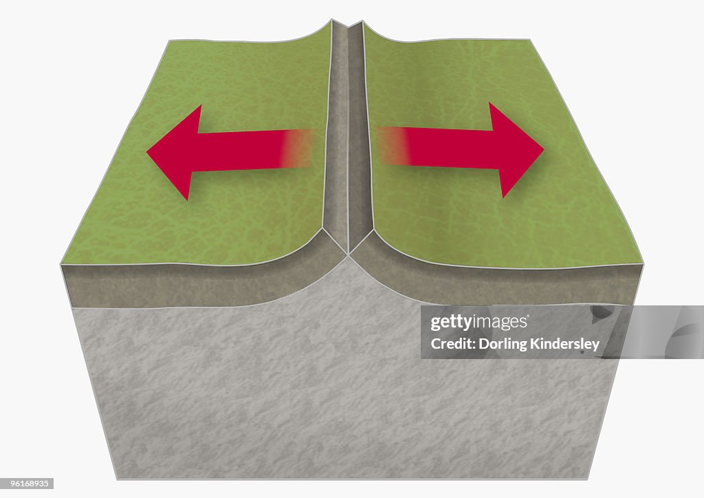 Plate Moving Problem Illustration Of Tectonic Plates Moving Apart High-Res Vector Graphic ...