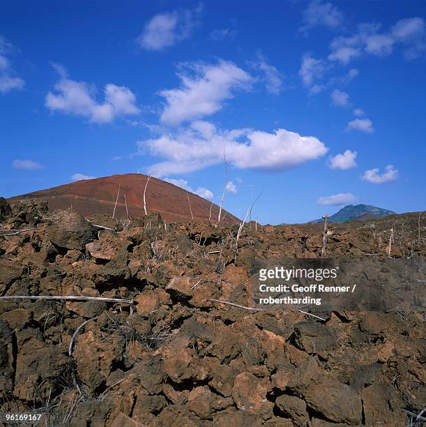 rocks in a volcanic landscape on ascension island, mid atlantic - île de l'ascension photos et images de collection