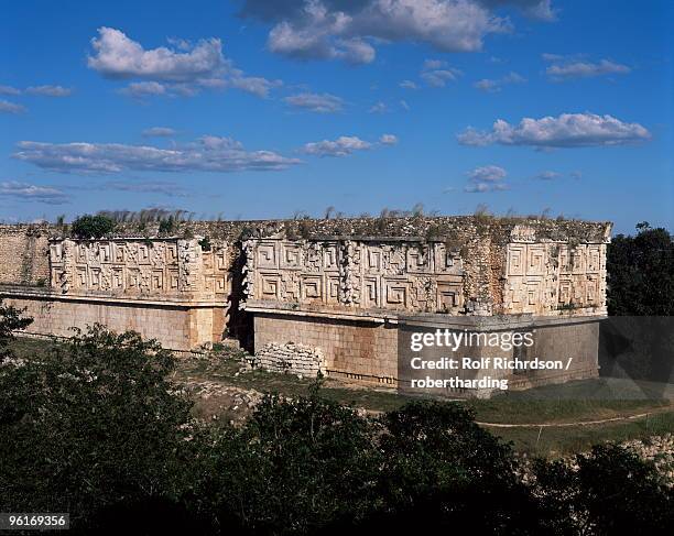 governor's palace, uxmal, unesco world heritage site, yucatan, mexico, north america - uxmal fotografías e imágenes de stock