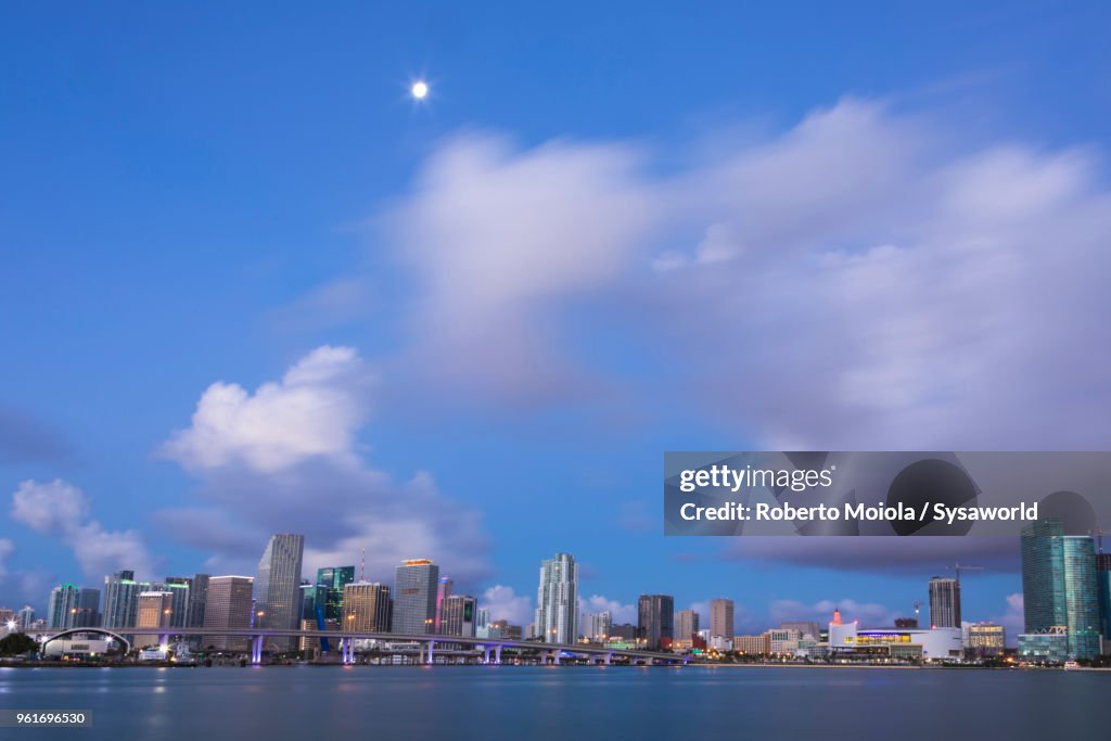 Skyline of Downtown Miami from Watson Island, Miami, Florida, United States