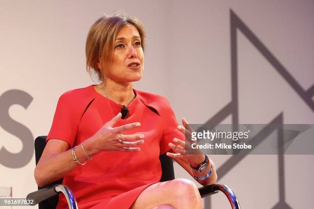 Julia Goldin, LEGO Group speaks during the Leaders Sport Business Summit 2018 on May 23, 2018 in New York City.