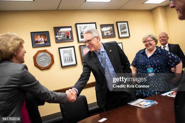 President of the NAMM Foundation Joe Lamond and NAMM members meet with Sen. Tammy Baldwin during Save The Music Foundation Day Of Music Education...