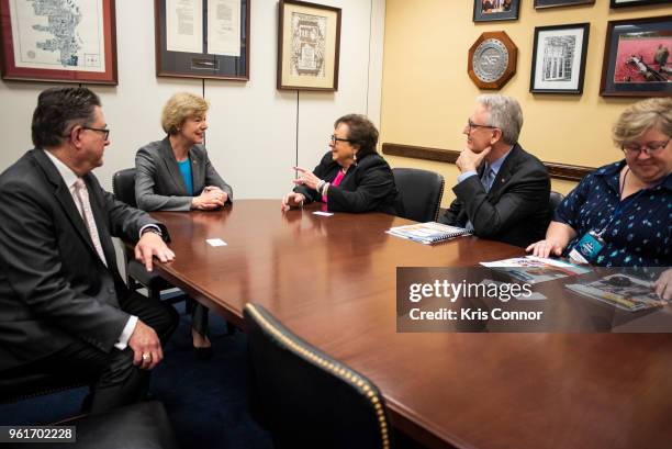 President of the NAMM Foundation Joe Lamond and NAMM members meet with Sen. Tammy Baldwin during Save The Music Foundation Day Of Music Education...