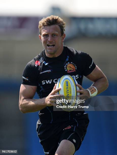 Lachie Turner of Exeter Chiefs during an Exeter Chiefs Media Session at Sandy Park on May 23, 2018 in Exeter, England.