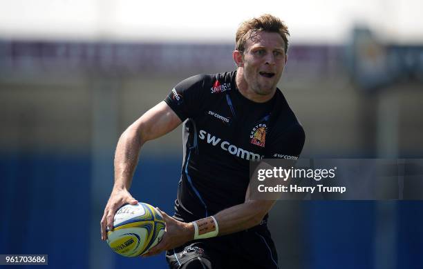 Lachie Turner of Exeter Chiefs during an Exeter Chiefs Media Session at Sandy Park on May 23, 2018 in Exeter, England.