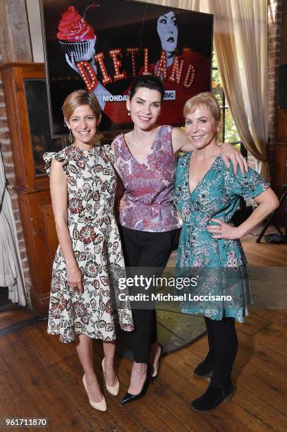 Cindi Leive, Julianna Margulies and Marti Noxon attend the AMC Dietland NY Influencer event on May 23, 2018 at Locanda Verde in New York City.