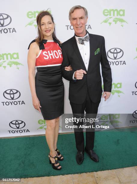 Bill Nye and guest arrive for the 28th Annual EMA Awards Ceremony held at Montage Beverly Hills on May 22, 2018 in Beverly Hills, California.