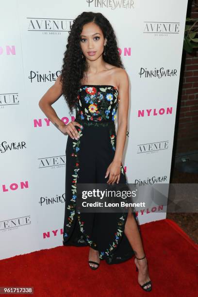 Samantha Logan attends NYLON Hosts Annual Young Hollywood Party at Avenue on May 22, 2018 in Los Angeles, California.