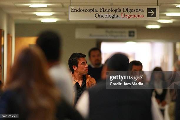 Pavel Pardo attends Angels of Pedregal hospital, where Paraguayan soccer player Salvador Cabanas has been hospitalized after being shot in a bar...