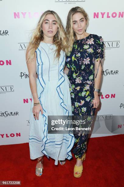 Lexi Kaplan and Allie Kaplan attends NYLON Hosts Annual Young Hollywood Party at Avenue on May 22, 2018 in Los Angeles, California.