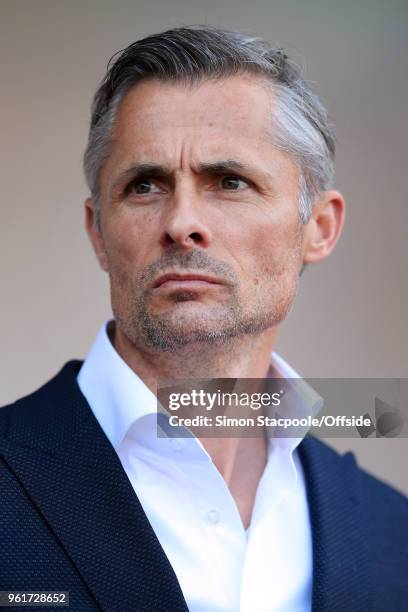 Netherlands coach Kees van Wonderen looks on ahead of the UEFA European Under-17 Championship Final match between Italy and Netherlands at the...