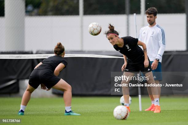 Barbara Bonansea during the Juventus Women training session on May 23, 2018 in Turin, Italy.