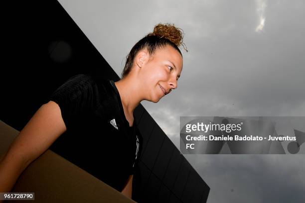Arianna Caruso during the Juventus Women training session on May 23, 2018 in Turin, Italy.