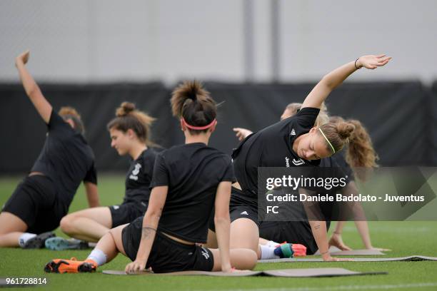 Lisa Boattin during the Juventus Women training session on May 23, 2018 in Turin, Italy.