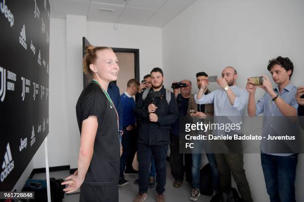 Sanni Franssi during the media day before the Juventus Women training session on May 23, 2018 in Turin, Italy.