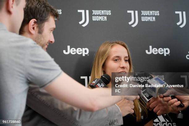 Valentina Cernoia during the media day before the Juventus Women training session on May 23, 2018 in Turin, Italy.