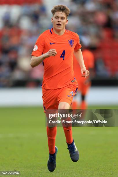 Ramon Hendriks of Netherlands in action during the UEFA European Under-17 Championship Final match between Italy and Netherlands at the Aesseal New...