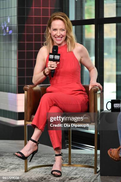 Amy Hargreaves visits the Build Series to discuss '13 Reasons Why' at Build Studio on May 23, 2018 in New York City.