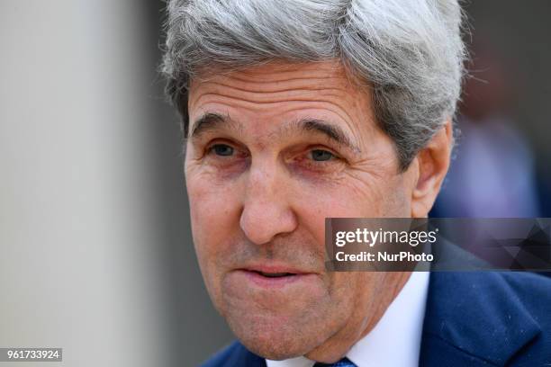 Former Secretary of United State of America John Kerry at the tech for good in Paris at the Elysée Palace, on the May 23, 2018