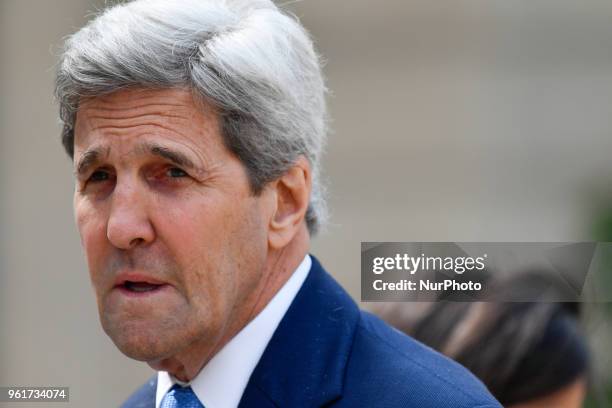 Former Secretary of United State of America John Kerry at the tech for good in Paris at the Elysée Palace, on the May 23, 2018