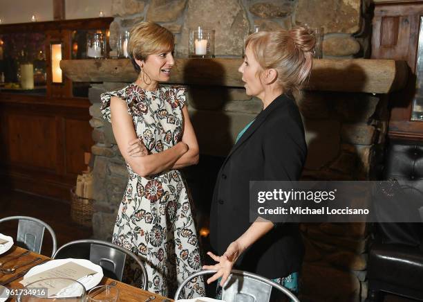 Cindi Leive and Marti Noxon attend the AMC Dietland NY Influencer event on May 23, 2018 at Locanda Verde in New York City.