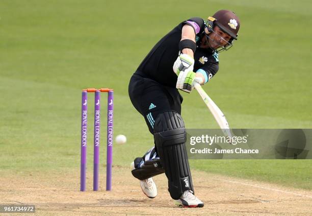 Dean Elgar of Surrey in action during the Royal London One-Day Cup match between Surrey and Gloucestershire at The Kia Oval on May 23, 2018 in...