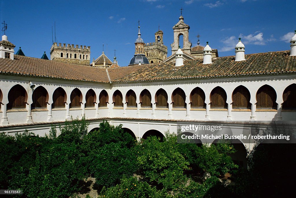 Monastery and parador, Guadalupe, Caceres region, Extramadura, Spain, Europe