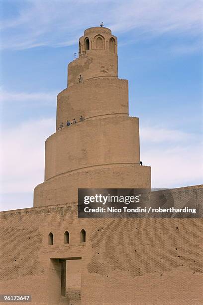 al malwuaiya tower (malwiya tower), samarra, iraq, middle east - samarra iraq stock pictures, royalty-free photos & images