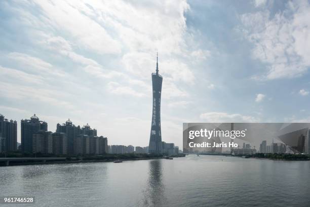 guangzhou central business district - zhujiang new town stock pictures, royalty-free photos & images