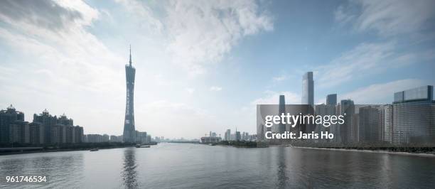 guangzhou central business district - zhujiang new town stock pictures, royalty-free photos & images