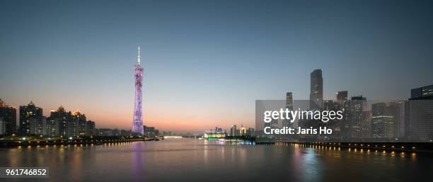 guangzhou central business district - zhujiang new town stock pictures, royalty-free photos & images