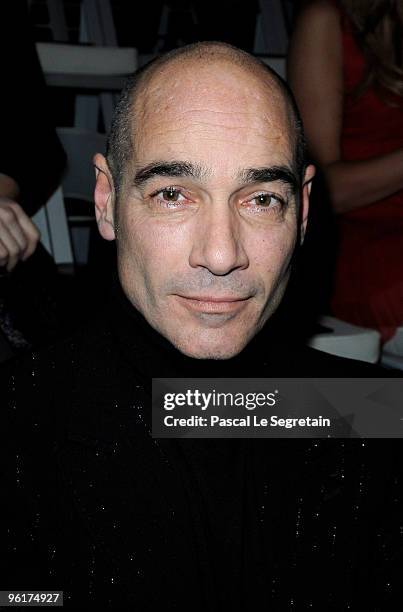 Actor Jean-Marc Barr attends Giorgio Armani Prive Fashion Show during Paris Fashion Week Haute Couture S/S 2010 at Palais de Chaillot on January 25,...